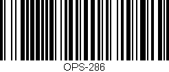 Código de barras (EAN, GTIN, SKU, ISBN): 'OPS-286'