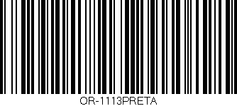 Código de barras (EAN, GTIN, SKU, ISBN): 'OR-1113PRETA'