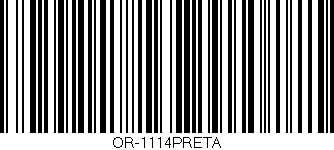 Código de barras (EAN, GTIN, SKU, ISBN): 'OR-1114PRETA'