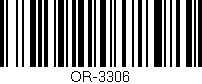 Código de barras (EAN, GTIN, SKU, ISBN): 'OR-3306'