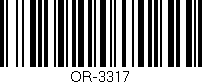 Código de barras (EAN, GTIN, SKU, ISBN): 'OR-3317'