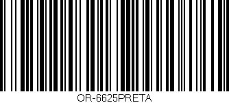 Código de barras (EAN, GTIN, SKU, ISBN): 'OR-6625PRETA'