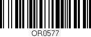 Código de barras (EAN, GTIN, SKU, ISBN): 'OR0577'