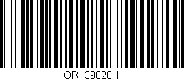Código de barras (EAN, GTIN, SKU, ISBN): 'OR139020.1'