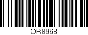 Código de barras (EAN, GTIN, SKU, ISBN): 'OR8968'