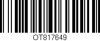 Código de barras (EAN, GTIN, SKU, ISBN): 'OT817649'
