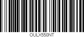 Código de barras (EAN, GTIN, SKU, ISBN): 'OULX550NT'