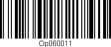 Código de barras (EAN, GTIN, SKU, ISBN): 'Op060011'