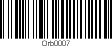 Código de barras (EAN, GTIN, SKU, ISBN): 'Orb0007'