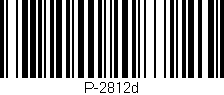 Código de barras (EAN, GTIN, SKU, ISBN): 'P-2812d'