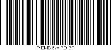 Código de barras (EAN, GTIN, SKU, ISBN): 'P-EMB-6W-RD-BF'