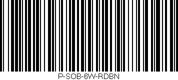 Código de barras (EAN, GTIN, SKU, ISBN): 'P-SOB-6W-RDBN'
