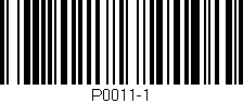Código de barras (EAN, GTIN, SKU, ISBN): 'P0011-1'