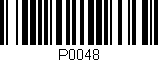 Código de barras (EAN, GTIN, SKU, ISBN): 'P0048'