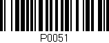 Código de barras (EAN, GTIN, SKU, ISBN): 'P0051'
