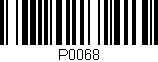 Código de barras (EAN, GTIN, SKU, ISBN): 'P0068'