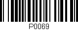 Código de barras (EAN, GTIN, SKU, ISBN): 'P0069'