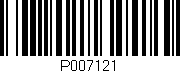 Código de barras (EAN, GTIN, SKU, ISBN): 'P007121'