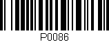 Código de barras (EAN, GTIN, SKU, ISBN): 'P0086'