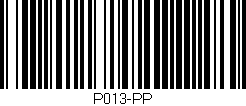 Código de barras (EAN, GTIN, SKU, ISBN): 'P013-PP'