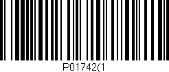 Código de barras (EAN, GTIN, SKU, ISBN): 'P01742(1'