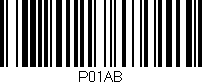 Código de barras (EAN, GTIN, SKU, ISBN): 'P01AB'