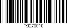 Código de barras (EAN, GTIN, SKU, ISBN): 'P0278810'