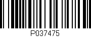 Código de barras (EAN, GTIN, SKU, ISBN): 'P037475'