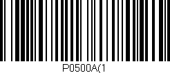 Código de barras (EAN, GTIN, SKU, ISBN): 'P0500A(1'