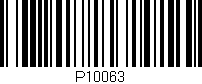 Código de barras (EAN, GTIN, SKU, ISBN): 'P10063'