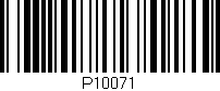 Código de barras (EAN, GTIN, SKU, ISBN): 'P10071'