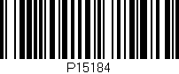 Código de barras (EAN, GTIN, SKU, ISBN): 'P15184'