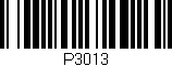 Código de barras (EAN, GTIN, SKU, ISBN): 'P3013'