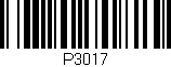 Código de barras (EAN, GTIN, SKU, ISBN): 'P3017'