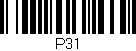 Código de barras (EAN, GTIN, SKU, ISBN): 'P31'