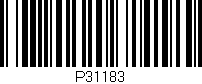 Código de barras (EAN, GTIN, SKU, ISBN): 'P31183'