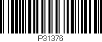 Código de barras (EAN, GTIN, SKU, ISBN): 'P31376'