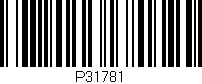 Código de barras (EAN, GTIN, SKU, ISBN): 'P31781'