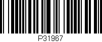 Código de barras (EAN, GTIN, SKU, ISBN): 'P31967'