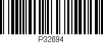 Código de barras (EAN, GTIN, SKU, ISBN): 'P32694'