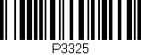 Código de barras (EAN, GTIN, SKU, ISBN): 'P3325'