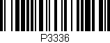 Código de barras (EAN, GTIN, SKU, ISBN): 'P3336'