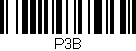 Código de barras (EAN, GTIN, SKU, ISBN): 'P3B'