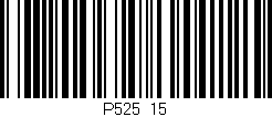 Código de barras (EAN, GTIN, SKU, ISBN): 'P525/15'