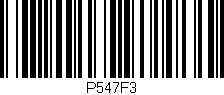Código de barras (EAN, GTIN, SKU, ISBN): 'P547F3'