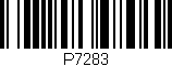 Código de barras (EAN, GTIN, SKU, ISBN): 'P7283'