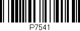 Código de barras (EAN, GTIN, SKU, ISBN): 'P7541'
