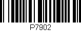 Código de barras (EAN, GTIN, SKU, ISBN): 'P7902'