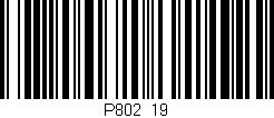 Código de barras (EAN, GTIN, SKU, ISBN): 'P802/19'
