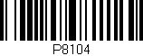 Código de barras (EAN, GTIN, SKU, ISBN): 'P8104'